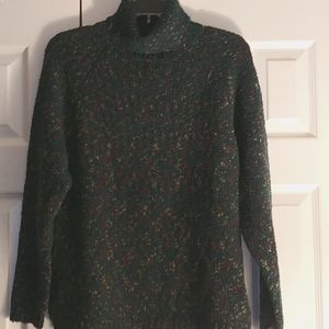 Orvis Turtleneck Sweater with Abstract Floral Design